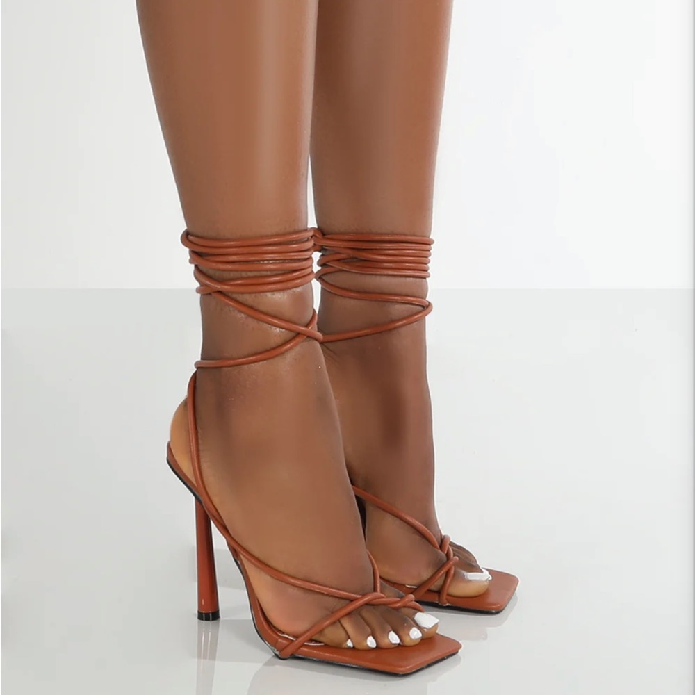 Public Desire Lacey Tan Heel (NWB)